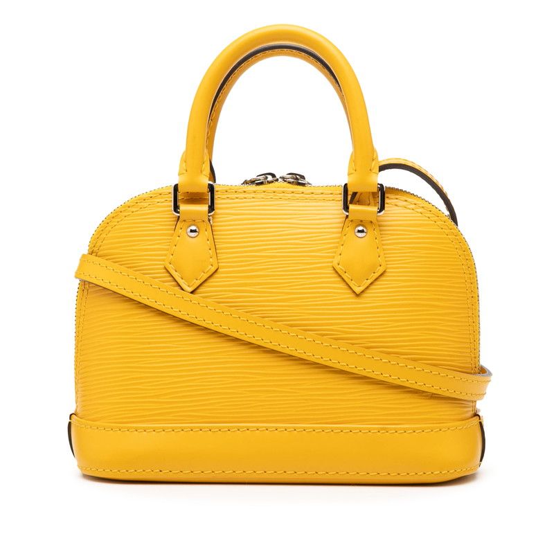 Louis Vuitton Epi Nano Alma Handbag Shoulder Bag M50978 Yellow Leather Women