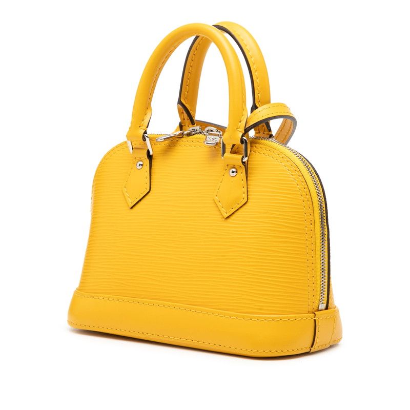 Louis Vuitton Epi Nano Alma Handbag Shoulder Bag M50978 Yellow Leather Women