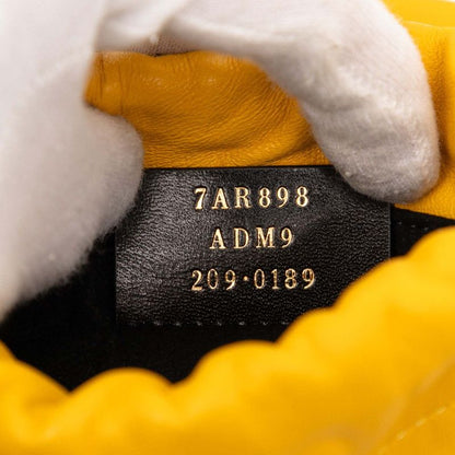 Fendi Logo Phone Pouch 7ar898 Yellow Leather Women Fendi