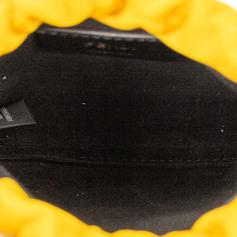 Fendi Logo Phone Pouch 7ar898 Yellow Leather Women Fendi