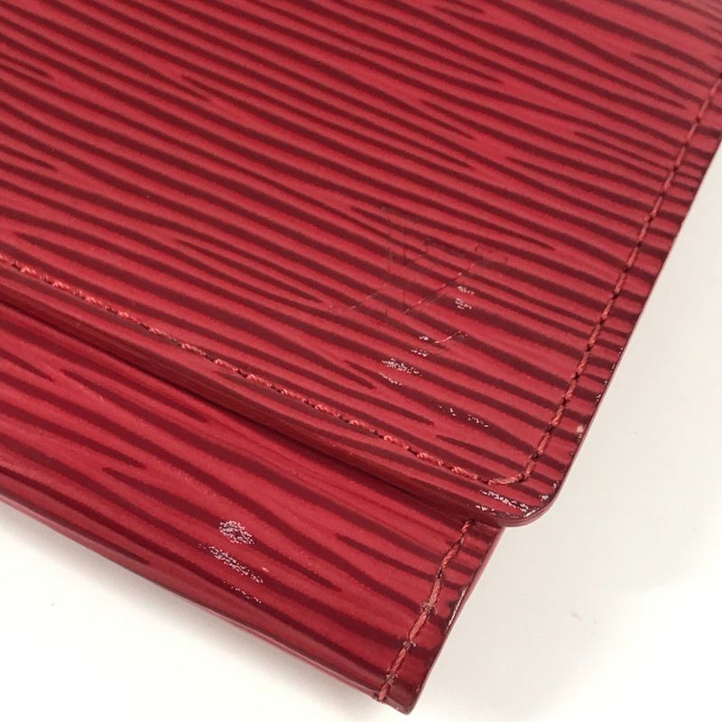 Louis Vuitton Card Case Envelop Carte De Visite M5658e Epi Leather Castilian Red