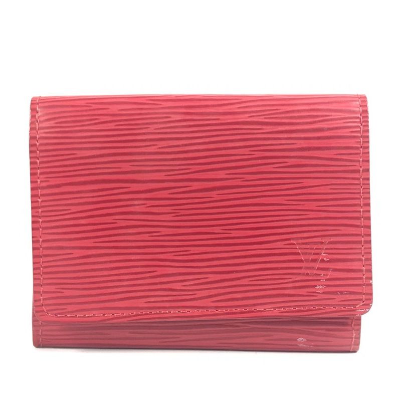 Louis Vuitton Card Case Envelop Carte De Visite M5658e Epi Leather Castilian Red