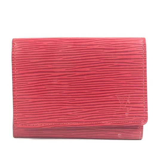 Louis Vuitton Card Case Envelop Carte De Visite M5658e Epi Leather Castilian Red
