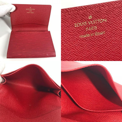 Louis Vuitton Card Case Envelop Carte De Visite M5658e Epi Leather Castilian Red