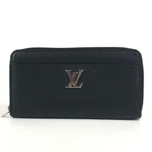 Louis Vuitton Long Wallet Zippy Lock Me M62622 Calf Leather Noir Black