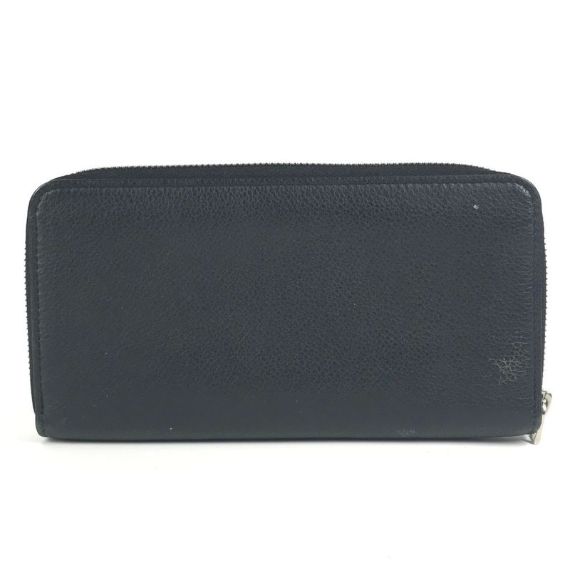 Louis Vuitton Long Wallet Zippy Lock Me M62622 Calf Leather Noir Black