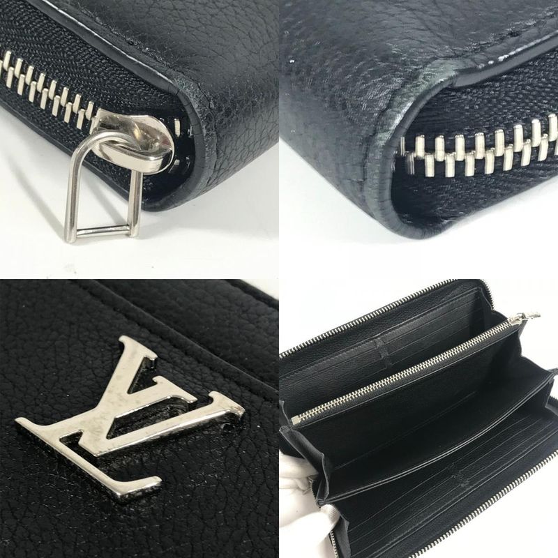 Louis Vuitton Long Wallet Zippy Lock Me M62622 Calf Leather Noir Black