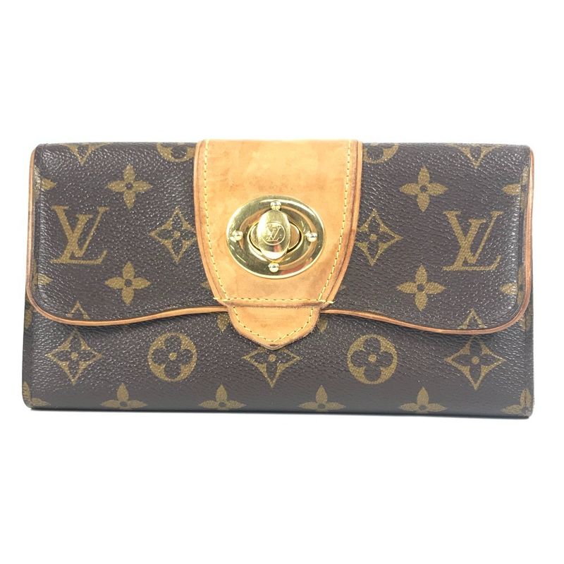 Louis Vuitton Portefeuille Boissy Long Wallet M63220 Monogram Canvas Brown