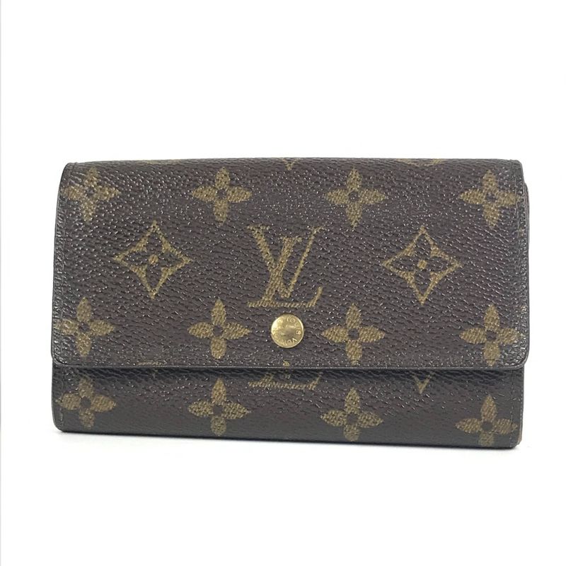 Louis Vuitton Bifold Wallet Porte Monnaie Vie Trésor M61730 Monogram Canvas