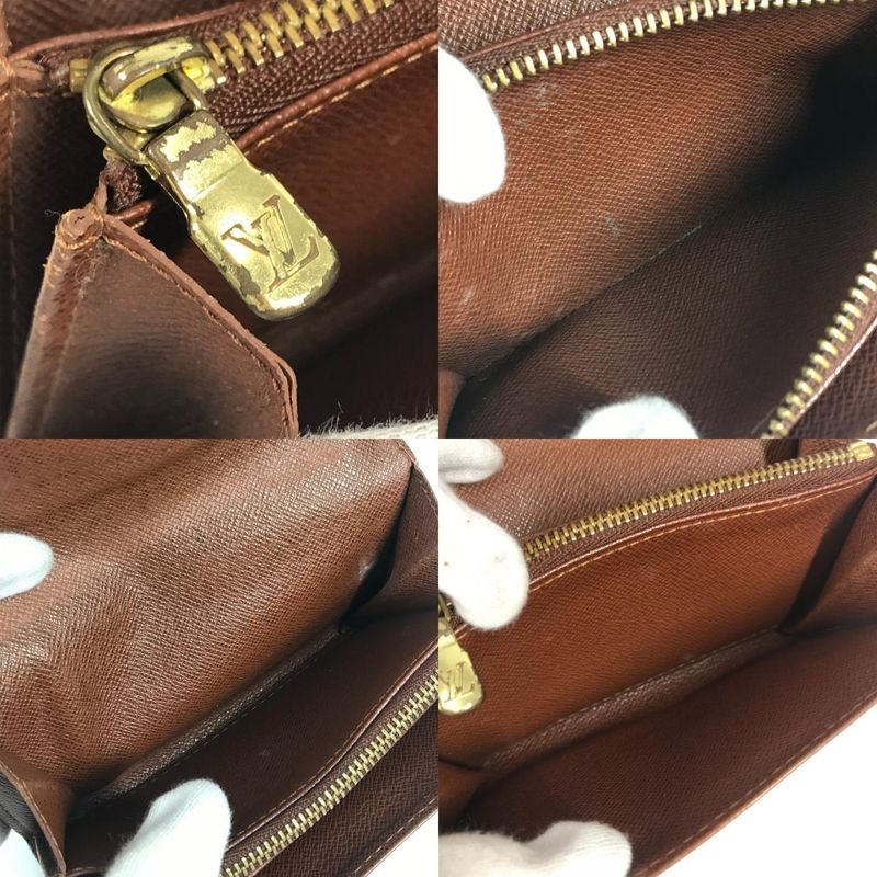 Louis Vuitton Bifold Wallet Porte Monnaie Vie Trésor M61730 Monogram Canvas