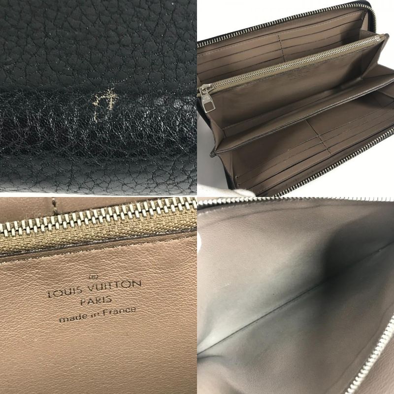 Louis Vuitton Portefeuille Comete Long Wallet M60146 Leather Black