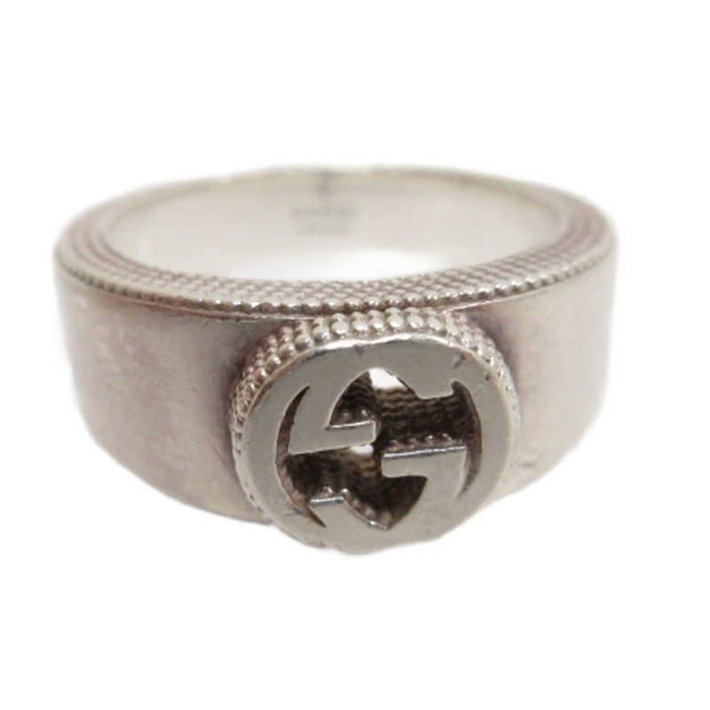 Gucci Interlocking G Ring 925 Silver 15 Approx 8.7g