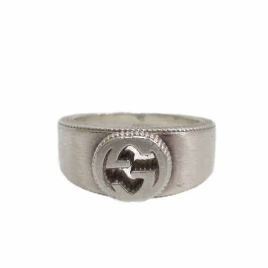 Gucci Interlocking G Ring 925 Silver 15 Approx 8.7g