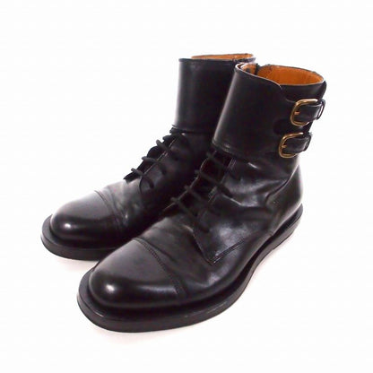Gucci Double Buckle Military Boots Double Buckle Leather Military Boots Shoes 7