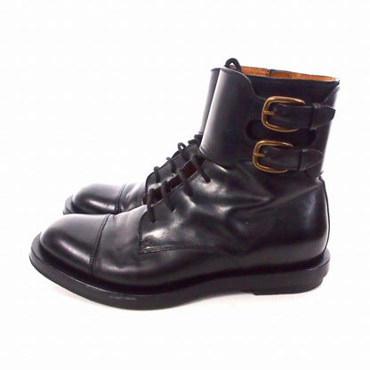 Gucci Double Buckle Military Boots Double Buckle Leather Military Boots Shoes 7