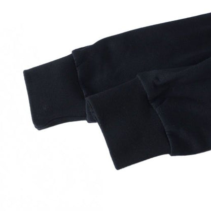 Gucci Jersey Zip Up Long Sleeve Logo Gathered Lined XS Black 226422 X9823 Women