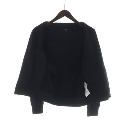 Gucci Jersey Zip Up Long Sleeve Logo Gathered Lined XS Black 226422 X9823 Women