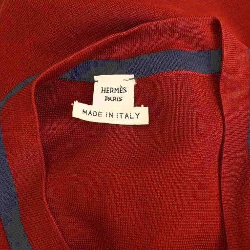 Hermes Knitted Cardigan Silk Cashmere Blend 36 Red DF - OS Women
