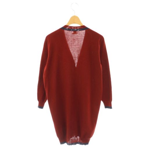Hermes Knitted Cardigan Silk Cashmere Blend 36 Red DF - OS Women