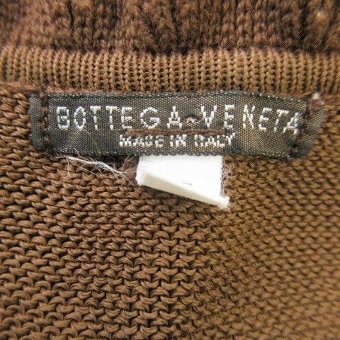 Bottega Veneta Vintage Knit Sweater Ruffled Neck Long Sleeves Transparent S