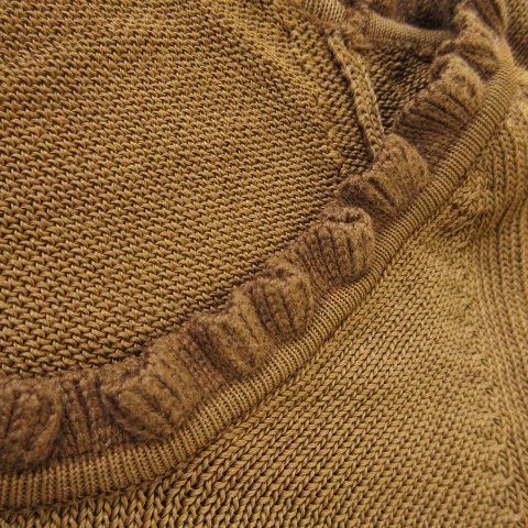 Bottega Veneta Vintage Knit Sweater Ruffled Neck Long Sleeves Transparent S