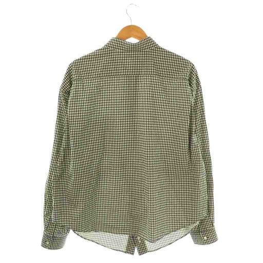 Balenciaga 583895 Logo Embroidery Staggered Shirt Long Sleeve 34 Black White ES