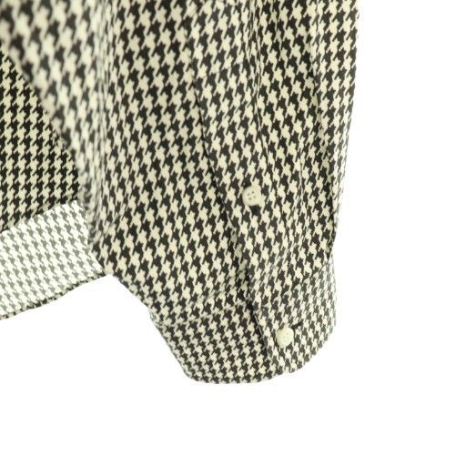 Balenciaga 583895 Logo Embroidery Staggered Shirt Long Sleeve 34 Black White ES