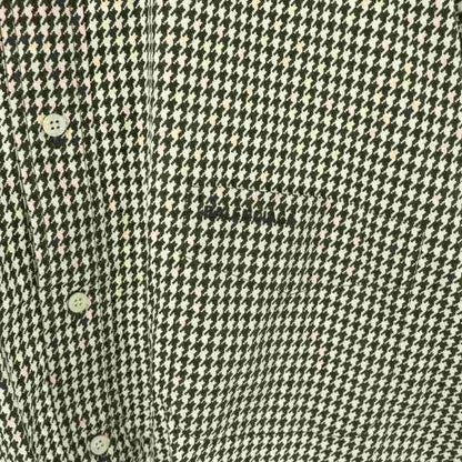 Balenciaga 583895 Logo Embroidery Staggered Shirt Long Sleeve 34 Black White ES