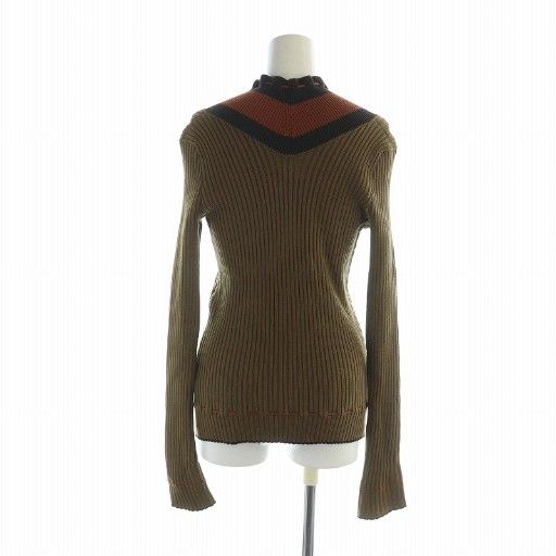 Gucci Knit Cardigan Long Sleeves Ribbon Logo Button Cable-knit Sherry Line