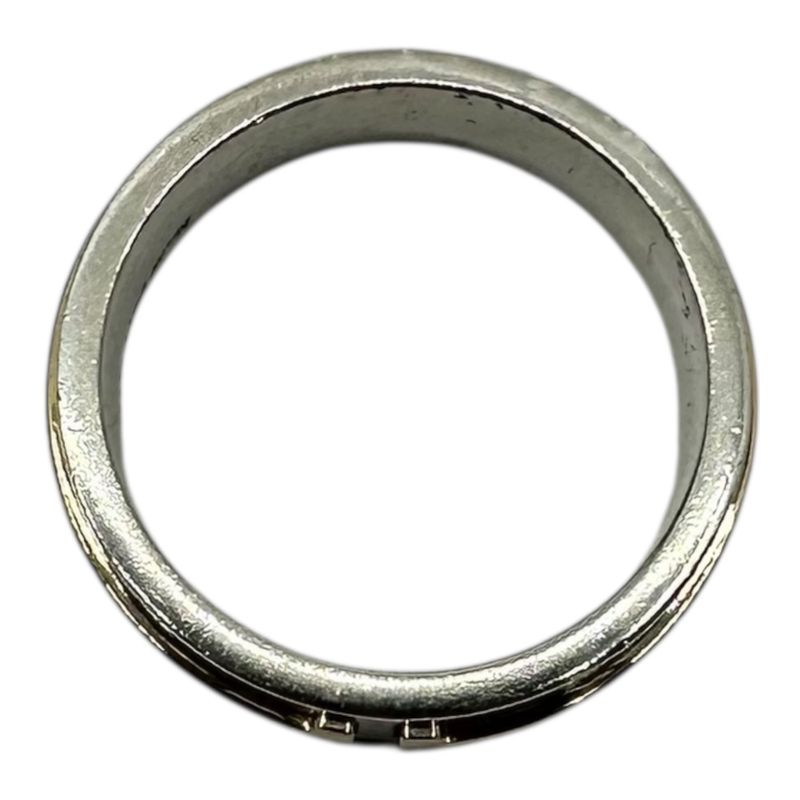 Tiffany & Co Au750 Ag925 T Wide Ring T Wide Ring #18.5 Silver and Gold Combinati