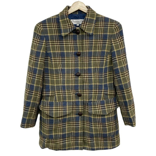 Christian Dior Sport Jacket Size M Women's - Blue X Dark Brown X Multi Long