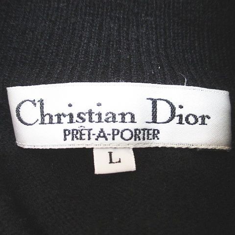 Christian DIOR Pret-a-porter Long Sleeve Knee Length Knit Dress Crewneck L