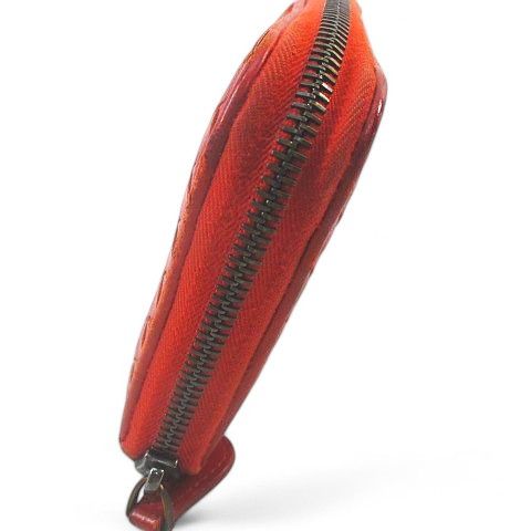 Bottega Veneta Long Wallet Intrecciato Orange Leather Made In Italy