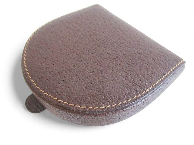 Gucci Coin Case Coin Purse Brown Wallet Leather Old Gucci