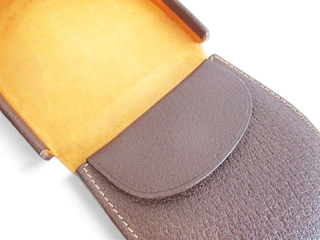 Gucci Coin Case Coin Purse Brown Wallet Leather Old Gucci