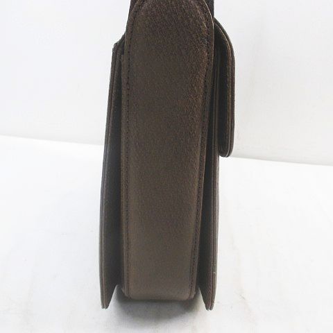 Gucci Old Gucci Shoulder Bag Gold Hardware Brown Leather Made In Italy