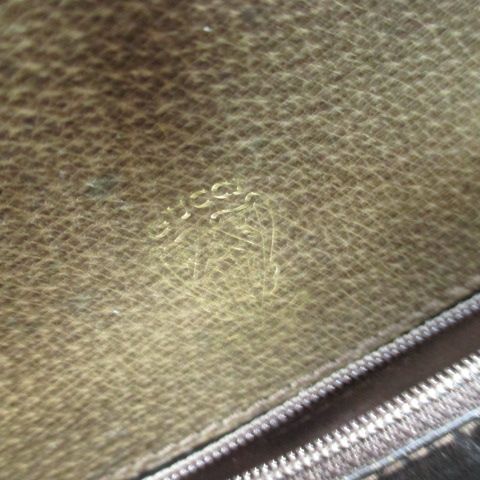 Gucci Old Gucci Shoulder Bag Gold Hardware Brown Leather Made In Italy