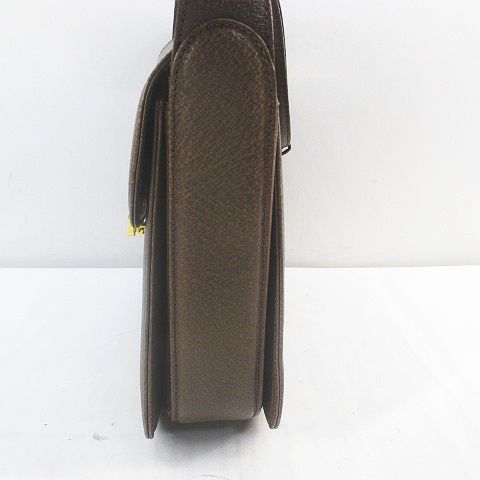 Gucci Old Gucci Shoulder Bag Gold Hardware Brown Leather Made In Italy