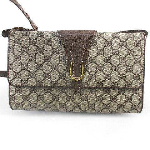 Gucci Old Gucci Shoulder Bag GG Supreme Crossbody Diagonal Beige Made In Italy