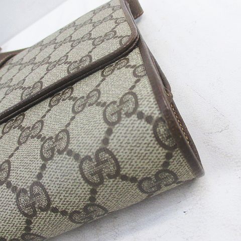 Gucci Old Gucci Shoulder Bag GG Supreme Crossbody Diagonal Beige Made In Italy