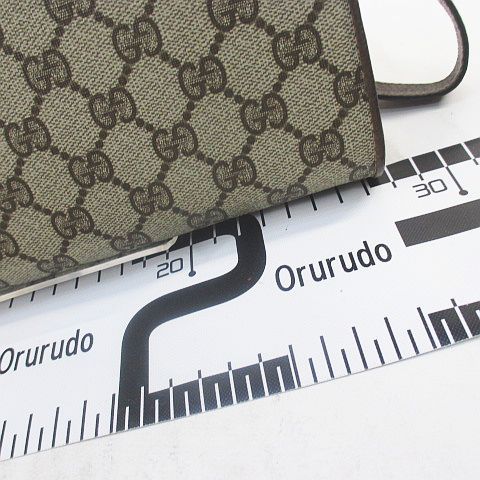 Gucci Old Gucci Shoulder Bag GG Supreme Crossbody Diagonal Beige Made In Italy