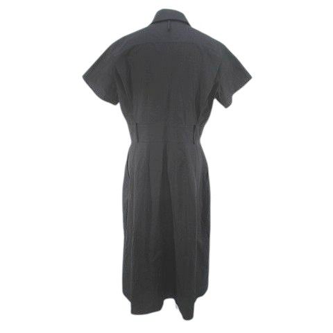 Hermes Mosaique 4e0532db Short Sleeve Mimolé Length Flared Dress 40 Black Made