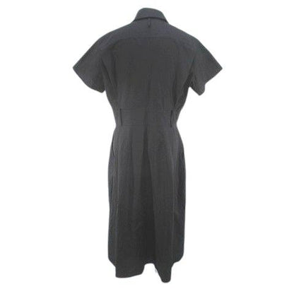 Hermes Mosaique 4e0532db Short Sleeve Mimolé Length Flared Dress 40 Black Made