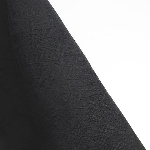 Hermes Mosaique 4e0532db Short Sleeve Mimolé Length Flared Dress 40 Black Made