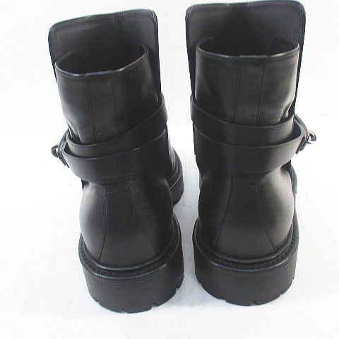 Hermes Jeff Kelly Buckle Ankle Boots 41 Black Leather Made In Italy