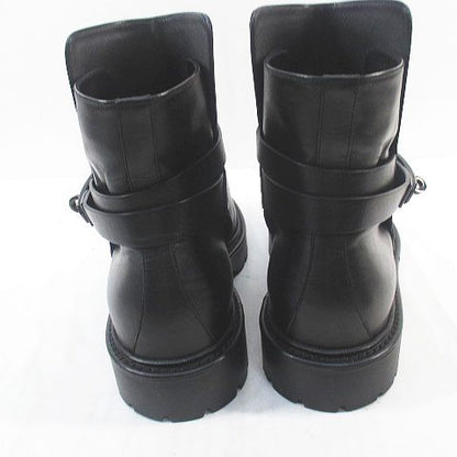 Hermes Jeff Kelly Buckle Ankle Boots 41 Black Leather Made In Italy