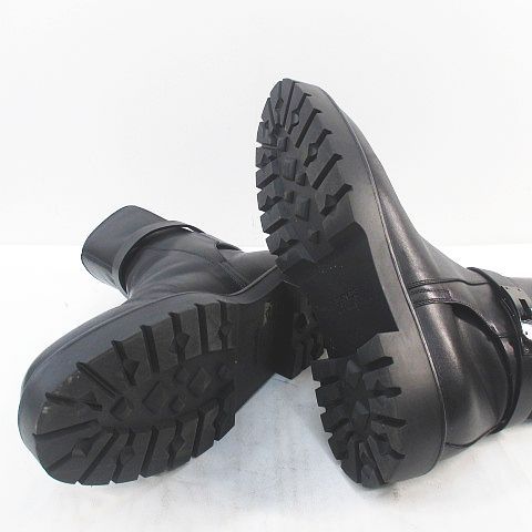 Hermes Jeff Kelly Buckle Ankle Boots 41 Black Leather Made In Italy