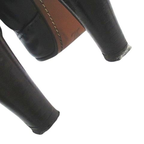 Louis Vuitton Long Boots Belt Design Gold Hardware Stitching 38.5 Black Leather