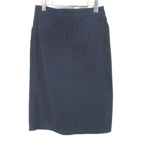 Chanel 03P P21358v12201 Aj421 Knee Length Tight Skirt 38 Navy Made In Italy