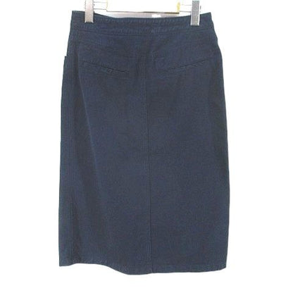 Chanel 03P P21358v12201 Aj421 Knee Length Tight Skirt 38 Navy Made In Italy
